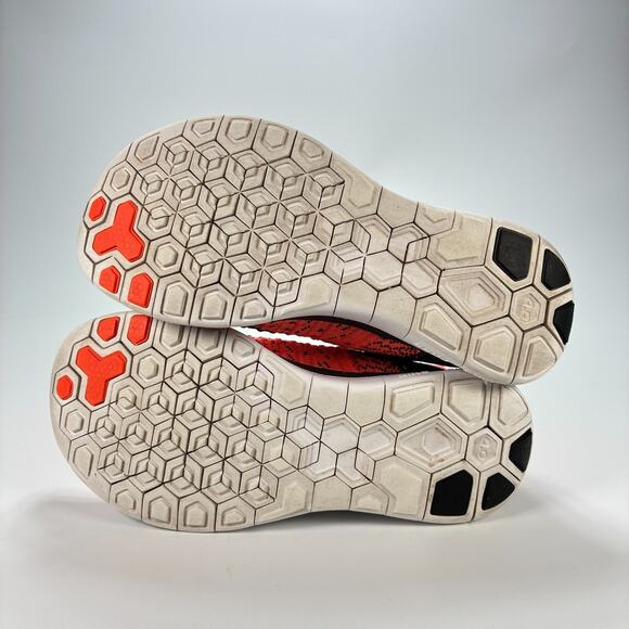 Nike Free 4.0 Flyknit Orange Black Running Shoes 631050-800 Women's Size 8 - Picture 8 of 10